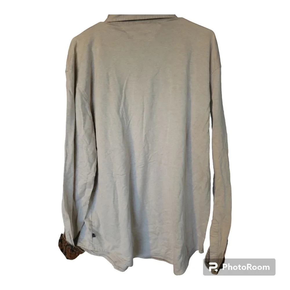 Tommy Hilfiger Men's Pullover Henley Paisley Flip Cuff  and Neck Trim.  Xl‎ exc